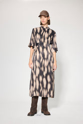 PRINTED SATIN DRESS